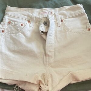Levi’s Off-White Jean Shorts